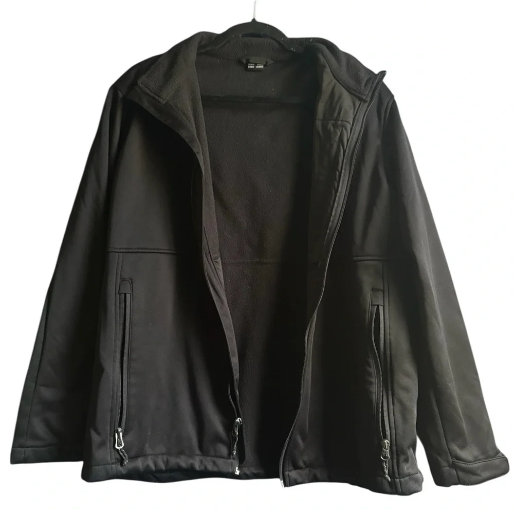 Black Lightweight Weather-Resistant Shirt Jacket